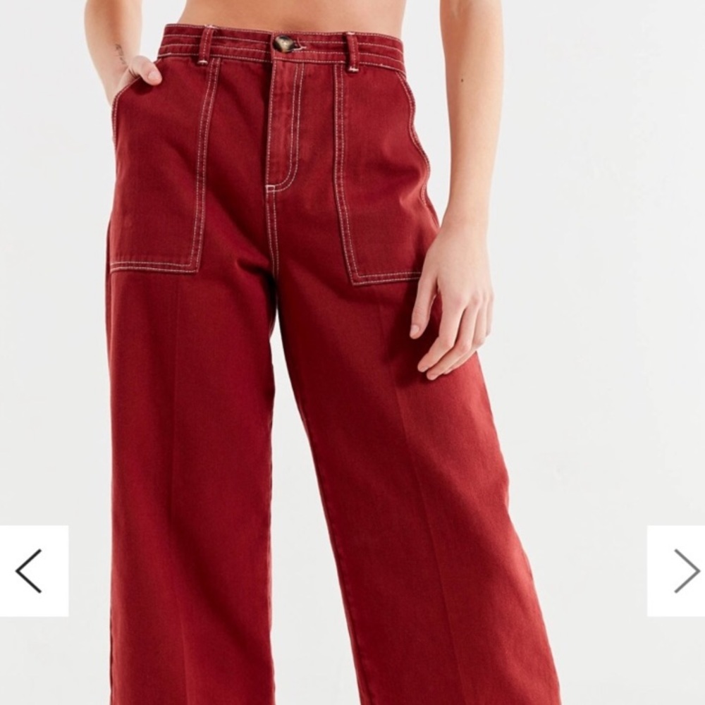 BDG Red Ankle & Cropped Jeans